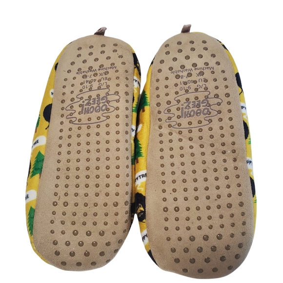 Oooh Geez Bob Ross "Happy Trees" Comfy Cozy Women's House Slippers, L 9-10 - Picture 3 of 3